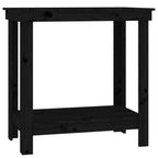 Vidaxl werkbank 80x50x80 cm massief grenenhout zwart