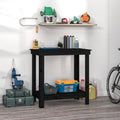 Vidaxl werkbank 80x50x80 cm massief grenenhout zwart