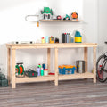 Vidaxl werkbank 180x50x80 cm massief grenenhout