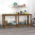 Vidaxl werkbank 180x50x80 cm massief grenenhout honingbruin