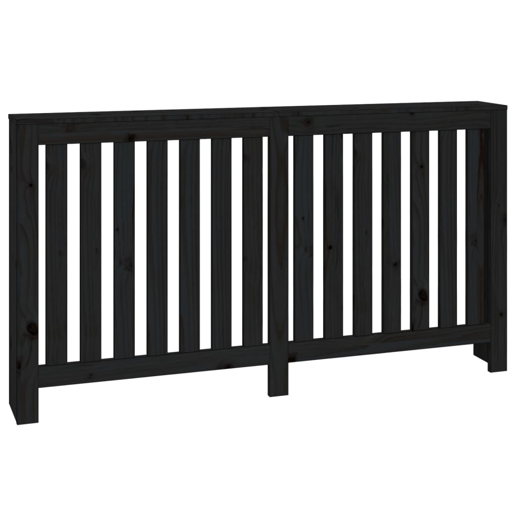 VidaXL Radiatorombouw 153x19x84 cm massief grenenhout zwart