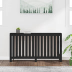 VidaXL Radiatorombouw 153x19x84 cm massief grenenhout zwart