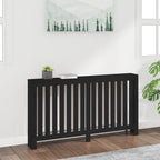 VidaXL Radiatorombouw 153x19x84 cm massief grenenhout zwart