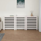 Vidaxl radiatorombouw 210x21x85 cm massief grenenhout wit