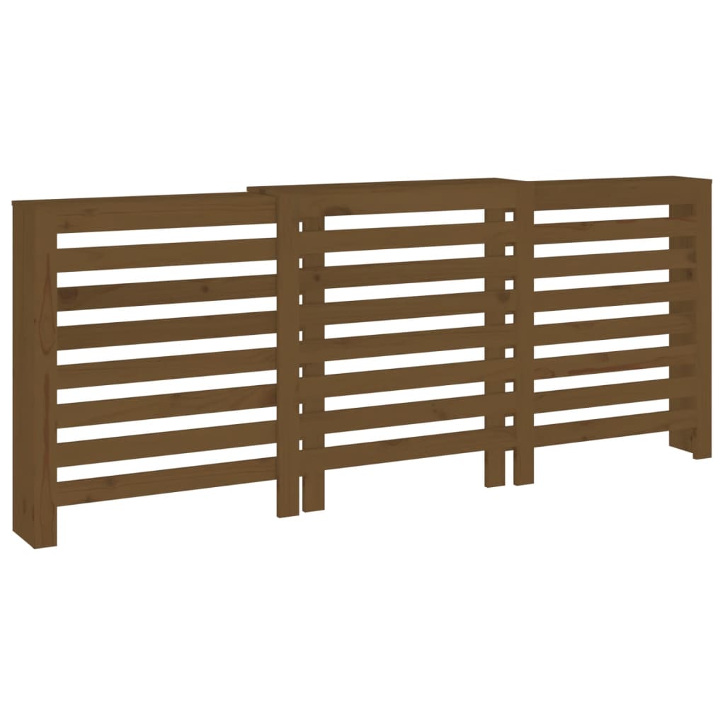 VidaXL Radiatorombouw 210x21x85 cm massief grenenhout honingbruin