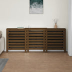 VidaXL Radiatorombouw 210x21x85 cm massief grenenhout honingbruin