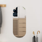 Vidaxl wandspiegel 25x60 cm ovaal glas