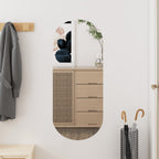 Vidaxl wandspiegel 30x70 cm ovaal glas