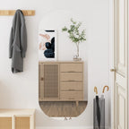 Vidaxl wandspiegel 45x100 cm ovaal glas