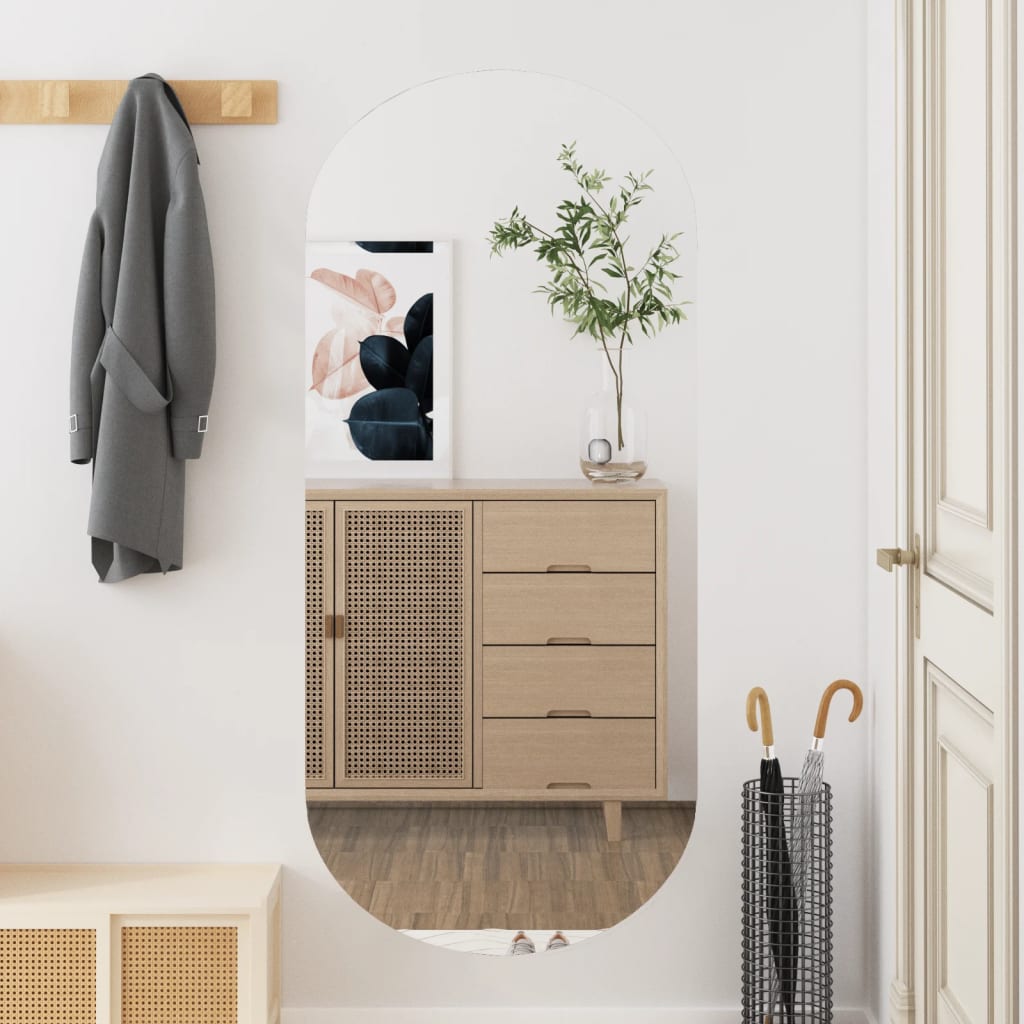 Vidaxl wandspiegel 45x100 cm ovaal glas