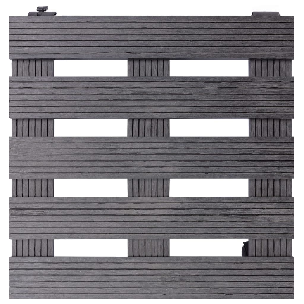 VidaXL Plantentrolleys 4 st 30x30x7,5 cm HKC grijs
