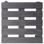 VidaXL Plantentrolleys 4 st 30x30x7,5 cm HKC grijs