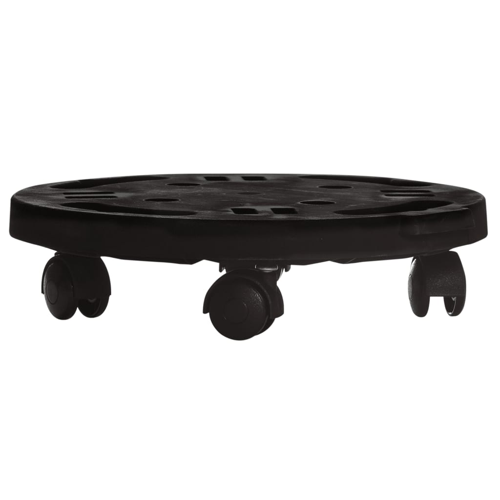 VidaXL Plantentrolleys met wielen 5 st 170 kg diameter 30 cm zwart