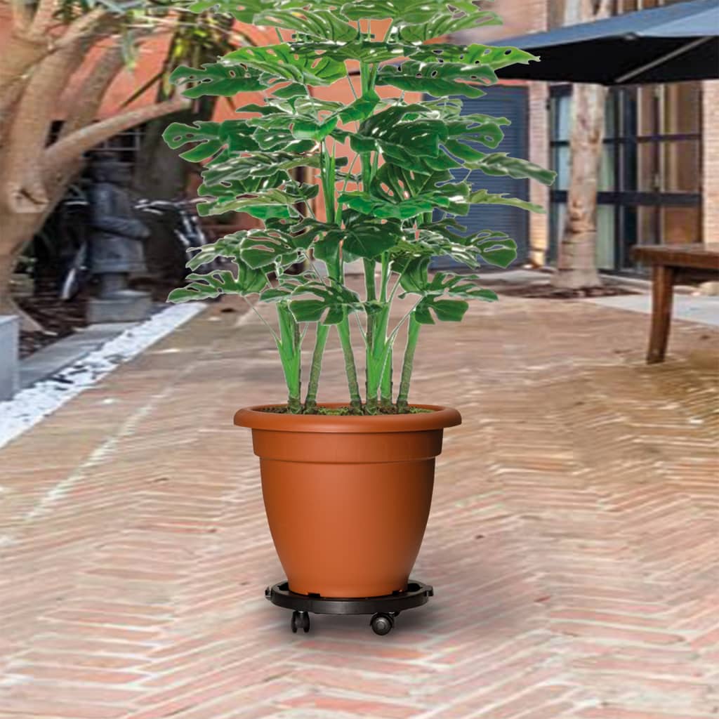 VidaXL Plantentrolleys met wielen 5 st 170 kg diameter 30 cm zwart