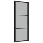 Vidaxl binnendeur 83x201,5 cm matglas en aluminium zwart