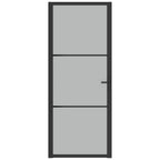 Vidaxl binnendeur 83x201,5 cm matglas en aluminium zwart