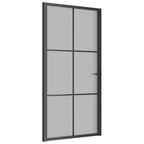 Vidaxl binnendeur 102,5x201,5 cm matglas en aluminium zwart