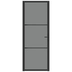 Vidaxl binnendeur 76x201,5 cm esg-glas en aluminium zwart