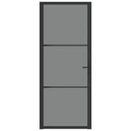 Vidaxl binnendeur 83x201,5 cm esg-glas en aluminium zwart