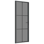Vidaxl binnendeur 76x201,5 cm esg-glas en aluminium zwart