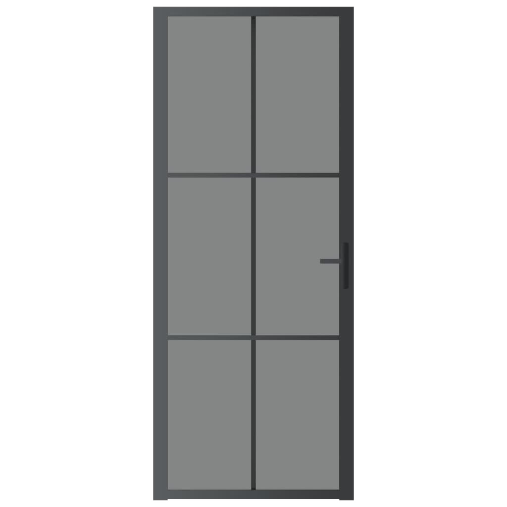 Vidaxl binnendeur 83x201,5 cm esg-glas en aluminium zwart