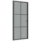 Vidaxl binnendeur 93x201,5 cm esg-glas en aluminium zwart