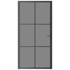 VidaXL Binnendeur 102,5x201,5 cm ESG-glas en aluminium zwart