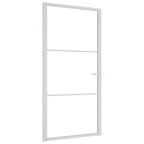 VidaXL Binnendeur 102,5x201,5 cm ESG-glas en aluminium wit