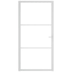 VidaXL Binnendeur 102,5x201,5 cm ESG-glas en aluminium wit