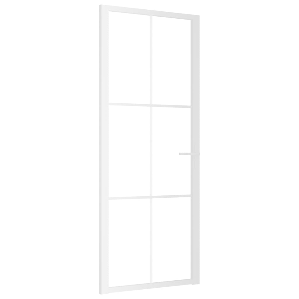 Vidaxl binnendeur 83x201,5 cm esg-glas en aluminium wit