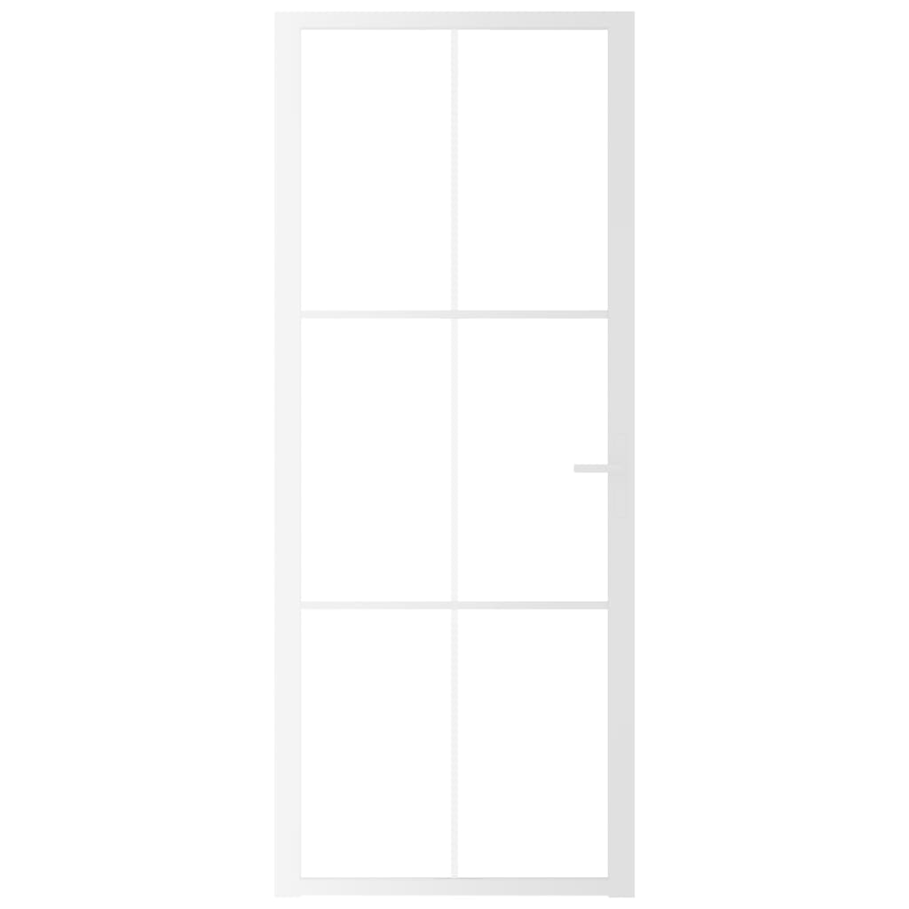 Vidaxl binnendeur 83x201,5 cm esg-glas en aluminium wit