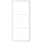 Vidaxl binnendeur 93x201,5 cm esg-glas en aluminium wit