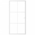 VidaXL Binnendeur 102,5x201,5 cm ESG-glas en aluminium wit