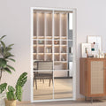 VidaXL Binnendeur 102,5x201,5 cm ESG-glas en aluminium wit