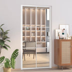 VidaXL Binnendeur 102,5x201,5 cm ESG-glas en aluminium wit