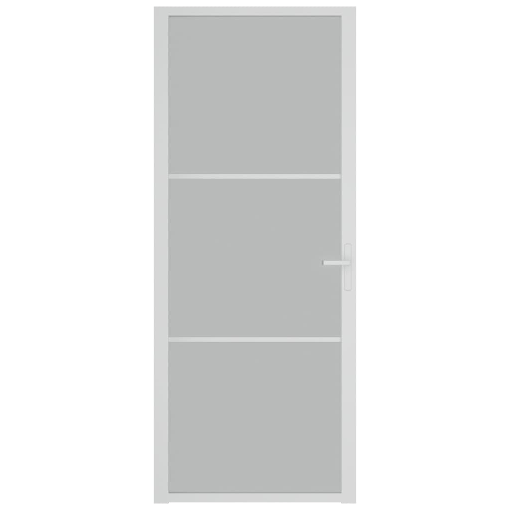 Vidaxl binnendeur 83x201,5 cm matglas en aluminium wit