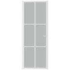 Vidaxl binnendeur 76x201,5 cm matglas en aluminium wit
