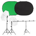 VidaXL Fotostudioset met verlichtingsset en achtergrondscherm