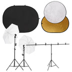 Vidaxl fotostudioset met lichtset, achtergrondscherm en reflector