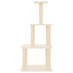 Vidaxl kattenmeubel met sisal krabpalen 111 cm crèmekleurig