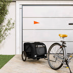 Vidaxl hondenfietstrailer oxford stof en ijzer zwart