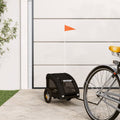 Vidaxl hondenfietstrailer oxford stof en ijzer zwart