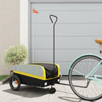 Vidaxl fietstrailer 30 kg ijzer zwart en geel
