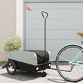 Vidaxl fietstrailer 45 kg ijzer zwart en grijs