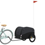 Vidaxl fietstrailer 45 kg ijzer zwart