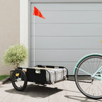 Vidaxl fietstrailer oxford stof en ijzer zwart