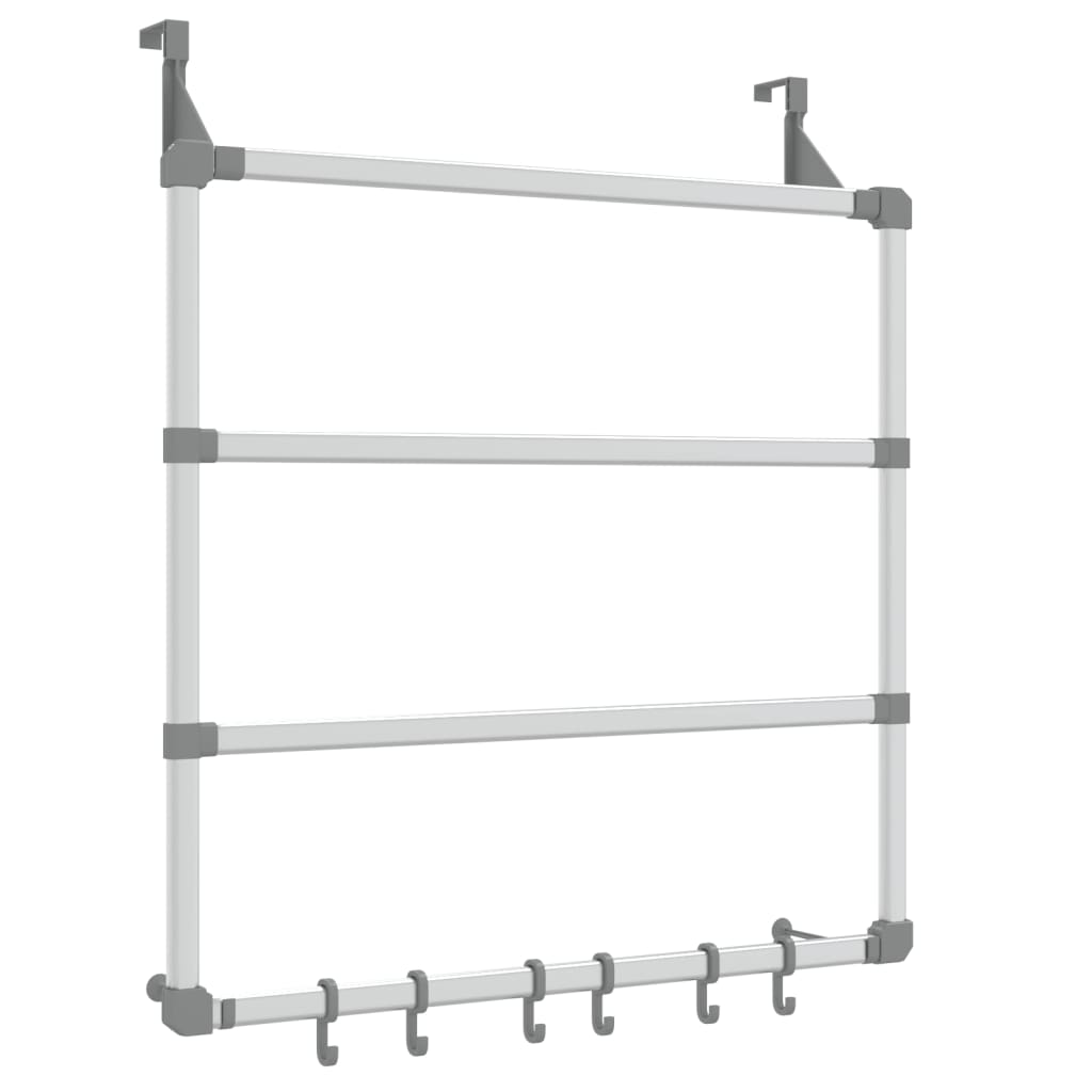 VidaXL Handdoekenrek 67x15x66 cm aluminium