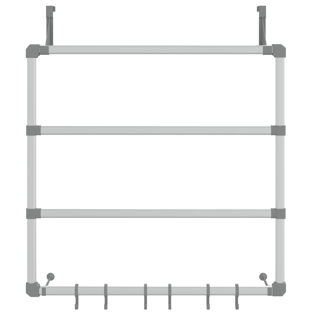 VidaXL Handdoekenrek 67x15x66 cm aluminium