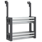 VidaXL Rek voor onder de gootsteen 34x12x26 cm aluminium