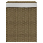 Vidaxl wasmand met deksel 46x33x60 cm poly rattan